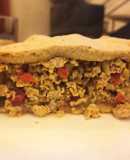 Tarta de pollo y curry