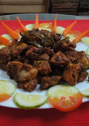 A picture of Chicken 65.