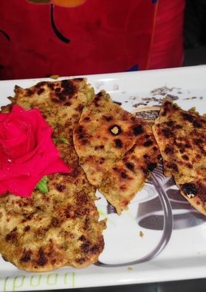 A picture of Beans stuffed Parantha.