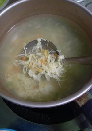 Foto resep Sup Jagung Wortel Telur Ayam