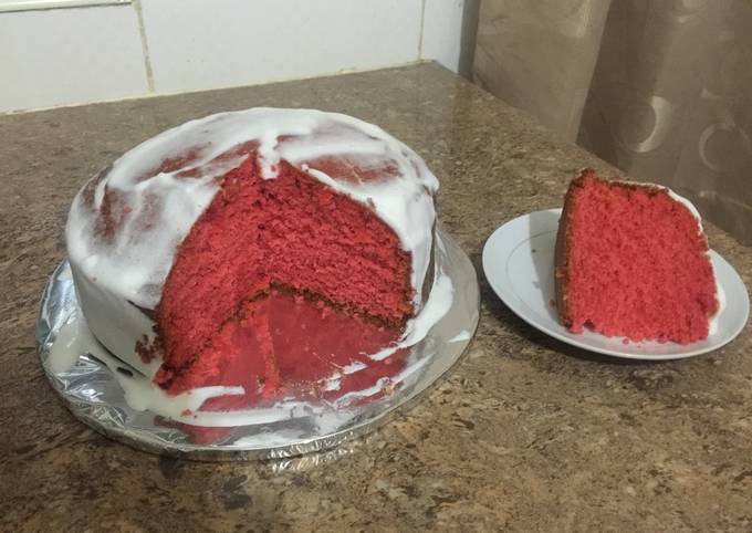 Recipe of Super Quick Semi- naked colored Vanilla cake