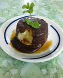Natiflan de caramelo con cobertura de chocolate