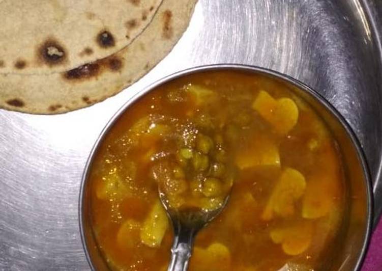 Green chana mushroom ki sabji