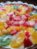 Fruchtige Tarte mit Erdbeer-Minz-Guss