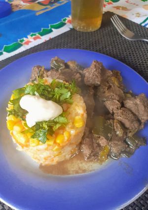 Una foto de Carne mongoliana