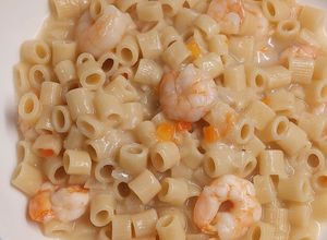 Una foto de Crema de camarones con o sin pasta