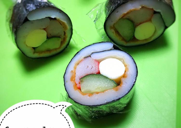 Chikuwa sushi roll bento