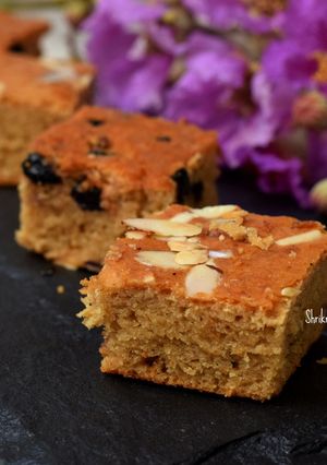 A picture of Whole wheat Jaggery Tea Cake:.