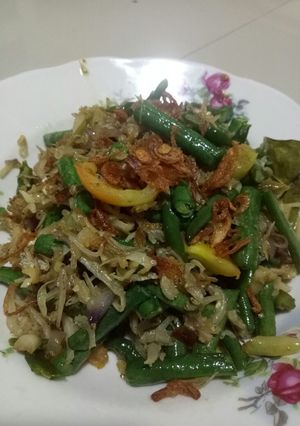 Foto resep Oseng teri kacang panjang