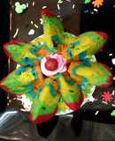 Multicoloured floral muffin