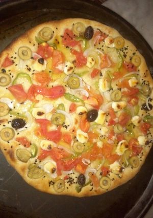صورة لوصفة بيتزا بدون صوص