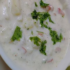 A picture of Vegetable raita.