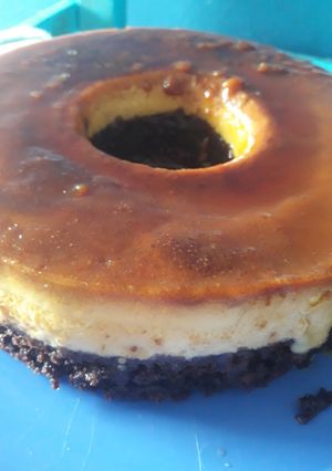 Una foto de Chocoflan