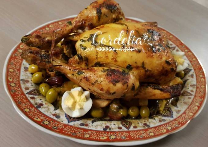 Resep Djaj Mhamer/ Moroccan grilled chicken 🇲🇦 Yang Enak Banget