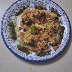 Tortilla papdi chaat A picture of Tortilla papdi chaat.