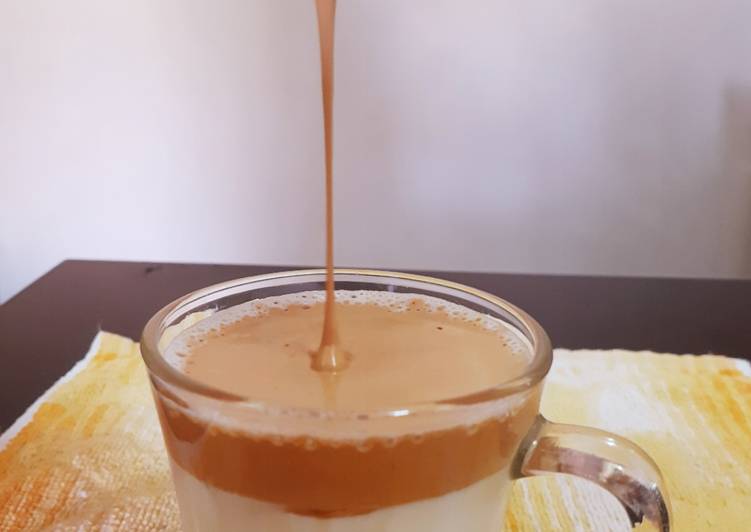 Simple Way to Prepare Homemade Dalgona hot coffee