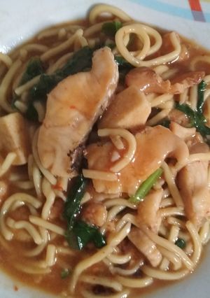 Foto resep Mie basah ikan gabus
