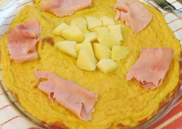 Frittata con patate e prosciutto