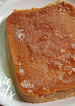 A picture of Marie biscuits pudding.