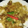 Rice and mbuzi stew