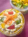 Sautéed Cheese, Labneh, and Colorful Peppers