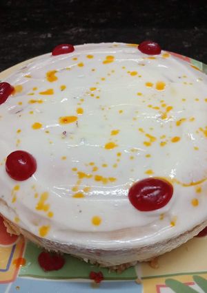 A picture of Shrikhand Cake.