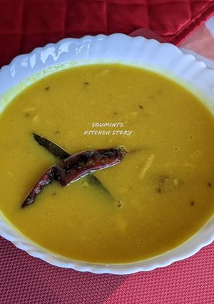 A picture of Bhaja Moong Dal (Roasted Moong Dal).