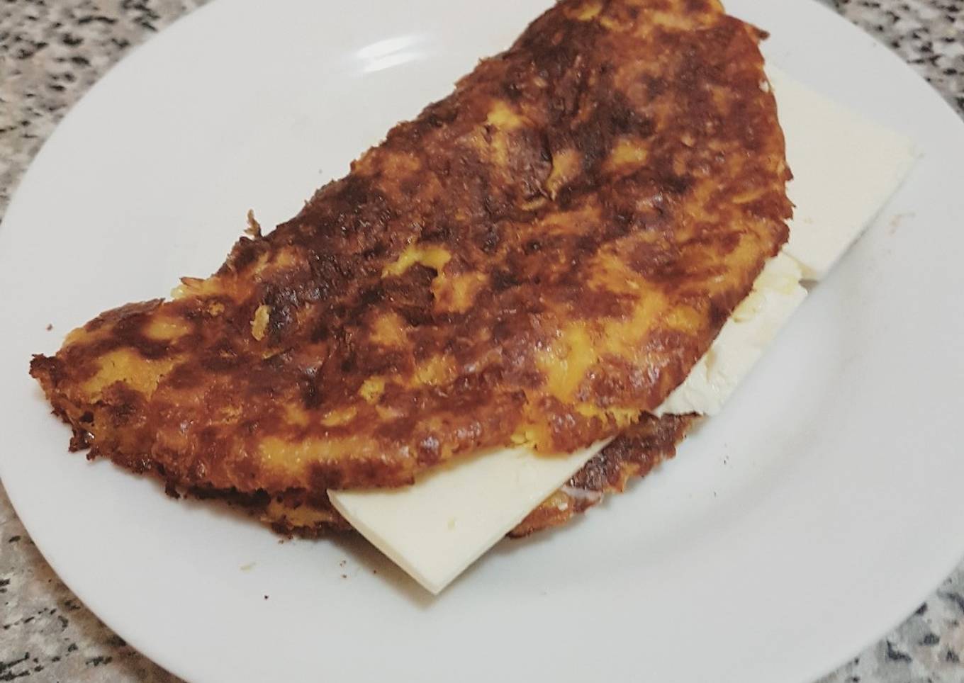 Cachapas con queso llanero y mantequilla