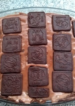 Una foto de Postre borracho con galletitas de chocolate