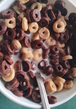 Una foto de Cereales con bebida de soja