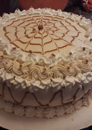 Una foto de Torta moka manjar