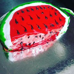 A picture of Watermelon cake.