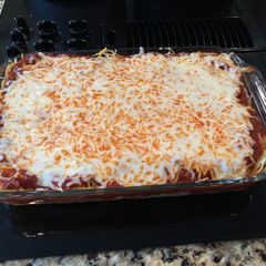 A picture of Baked Spaghetti.
