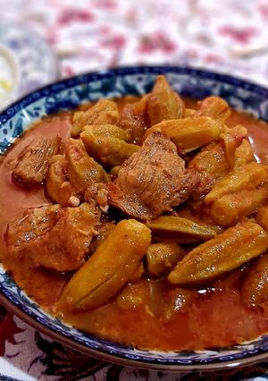 عکسی از دستور خورش بامیه