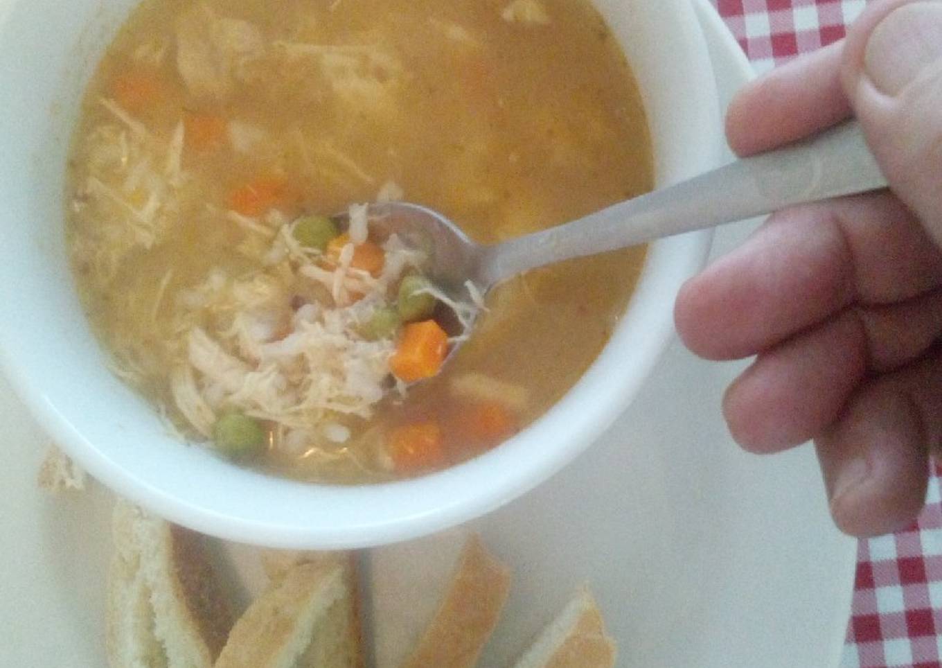 Caldo de pollo express