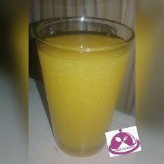 A picture of Orange and ginger juice.
