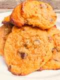 Galletas cetogénicas con chispas de chocolate y calabaza