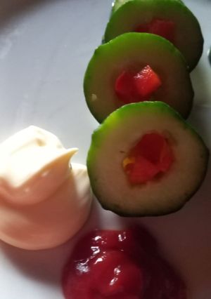 Una foto de "Sushi" de pepino