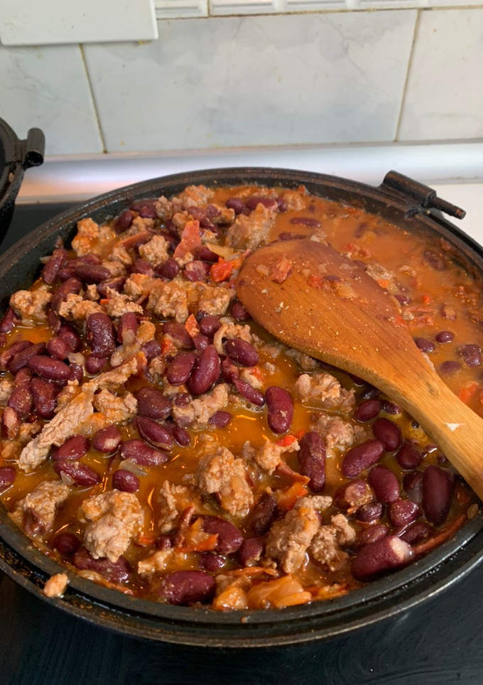 Una foto de Chile con carne