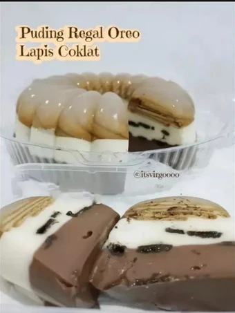 Langkah Gampang Membuat Resep #497. Puding Regal Oreo Lapis Coklat yang Enak Banget Anti Ribet, Sempurna