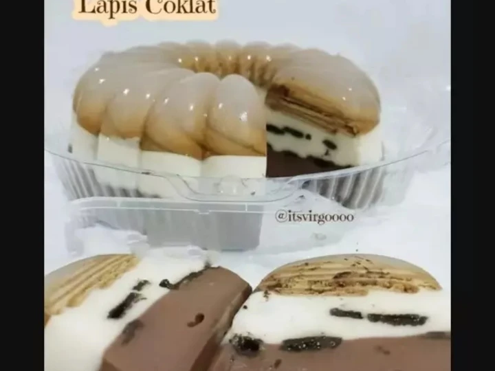 Langkah Gampang Membuat Resep #497. Puding Regal Oreo Lapis Coklat yang Enak Banget Anti Ribet, Sempurna