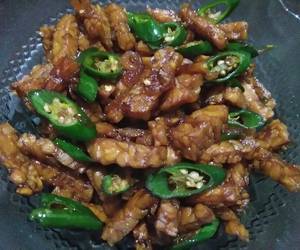 Resep mudah Tumis pedas tempe cabe hijau Yummy Mantul