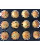 Muffin salati con zucchine e prosciutto cotto
