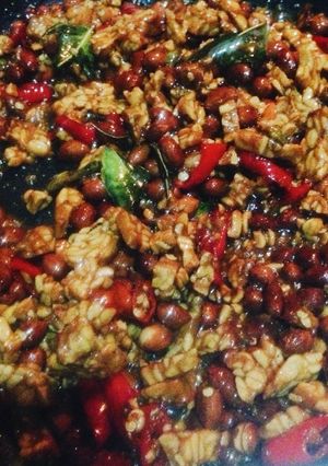Foto resep Kering tempe kacang simple