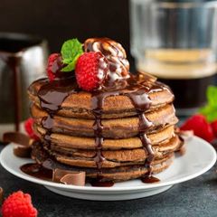 A picture of Chocolate pancakes.