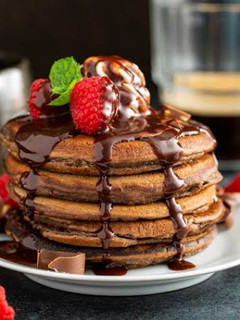 A picture of Chocolate pancakes.