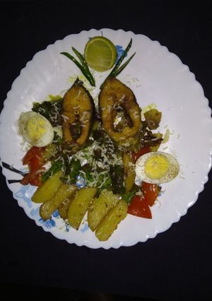 A picture of Fish salad.