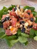 Ensalada fresca de canónigos con mojete murciano
