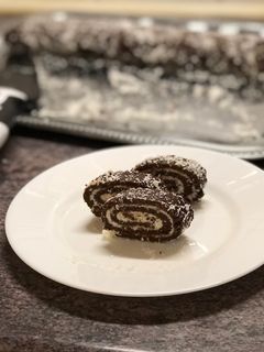 Kókuszos keksz tekercs recept fotója