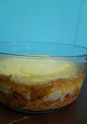 Foto resep Spaghetti panggang saus bechamel